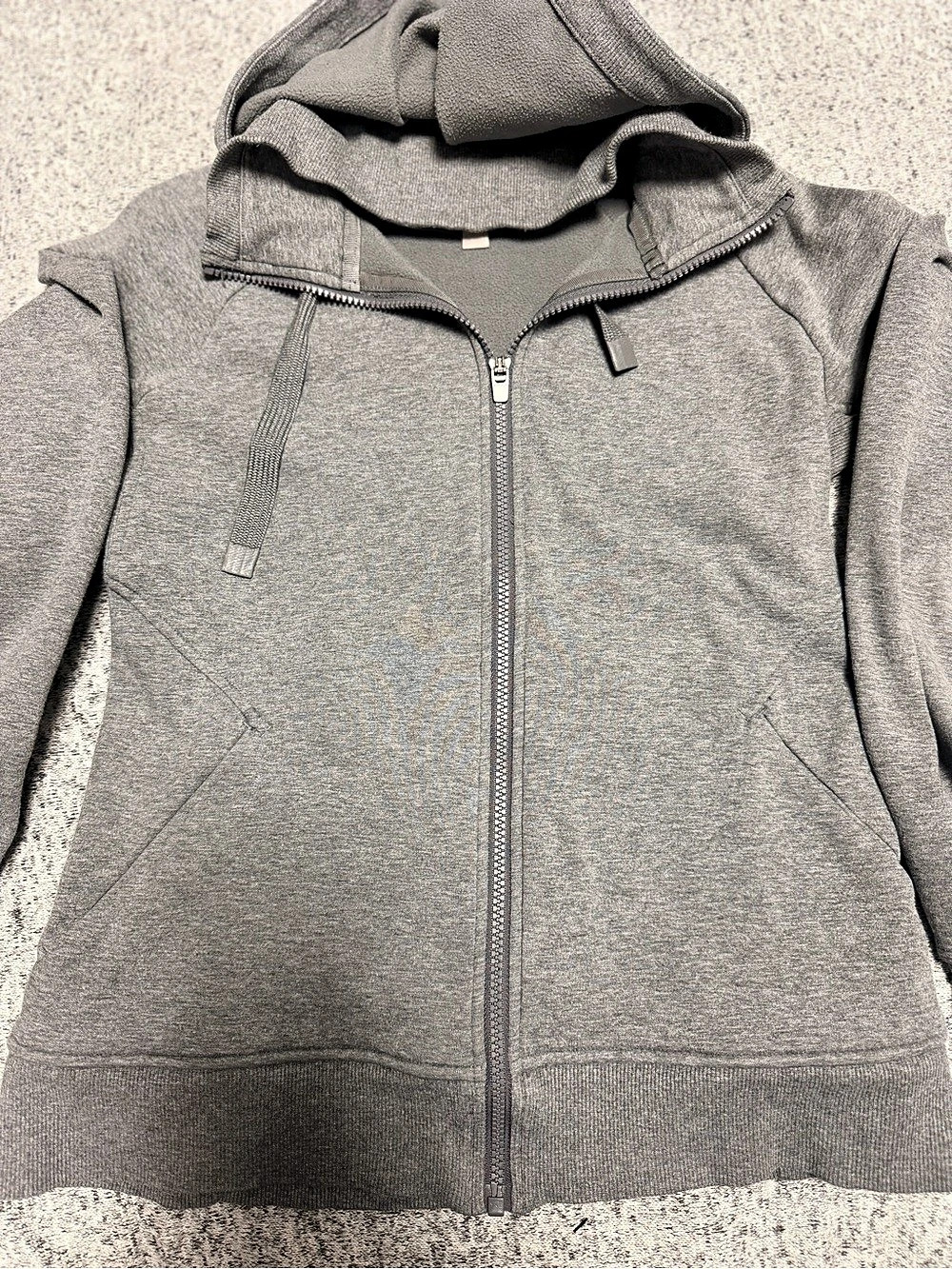 Athleta Triumph Hoodie Gray Full-Zip Hooded Jacket Small